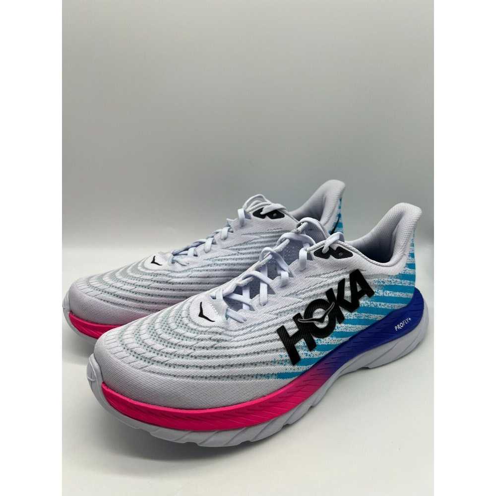 Hoka One One Hoka One Men Mach 5 White Scuba Blue… - image 6