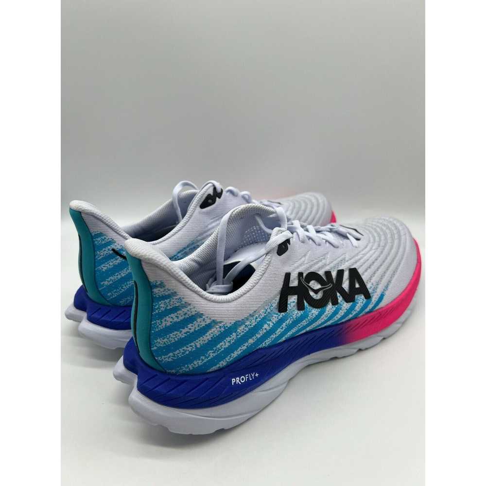 Hoka One One Hoka One Men Mach 5 White Scuba Blue… - image 9