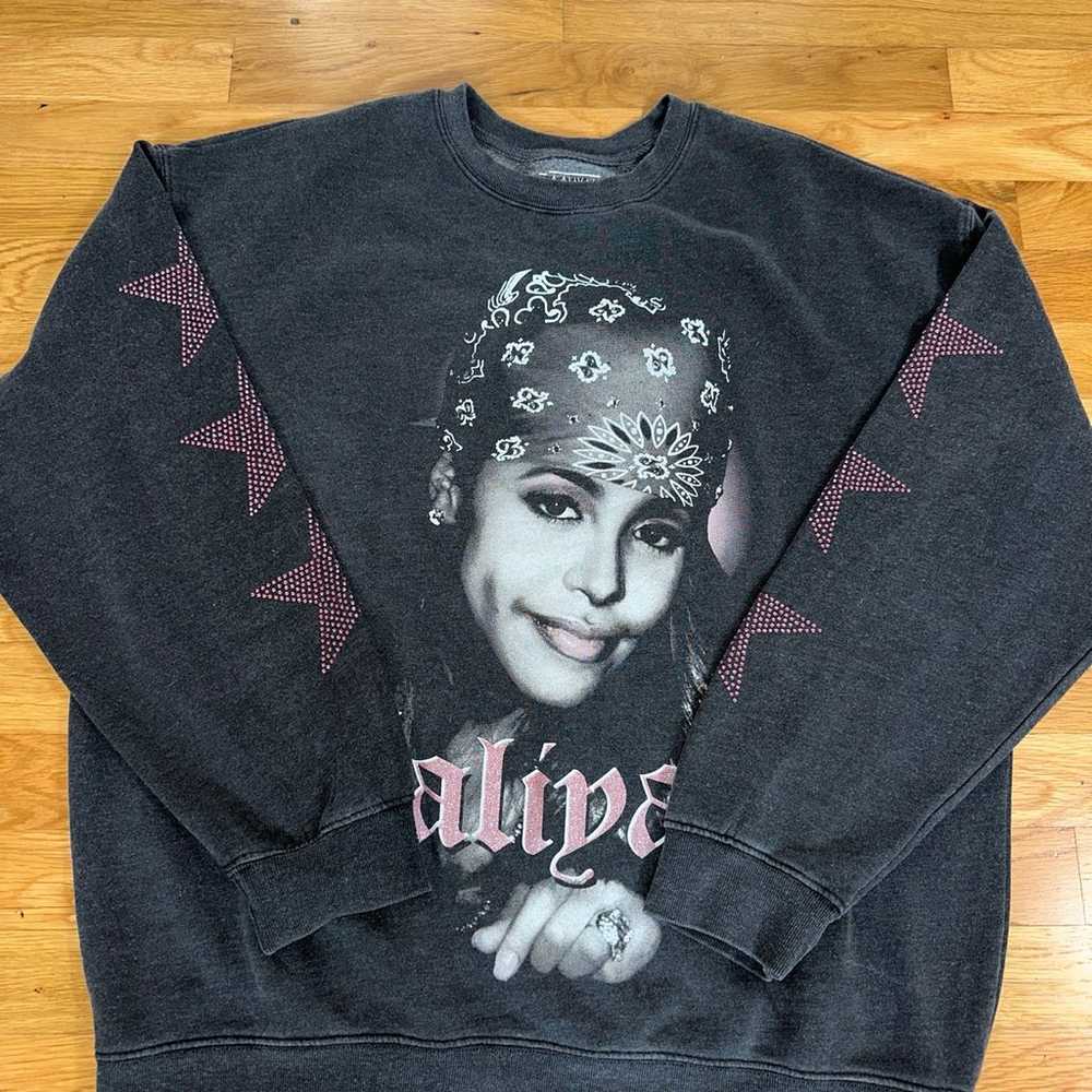 Aaliyah Sweater MEMS Large  Gray Longsleeve Pullo… - image 1