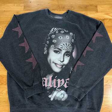 Aaliyah Sweater MEMS Large  Gray Longsleeve Pullo… - image 1