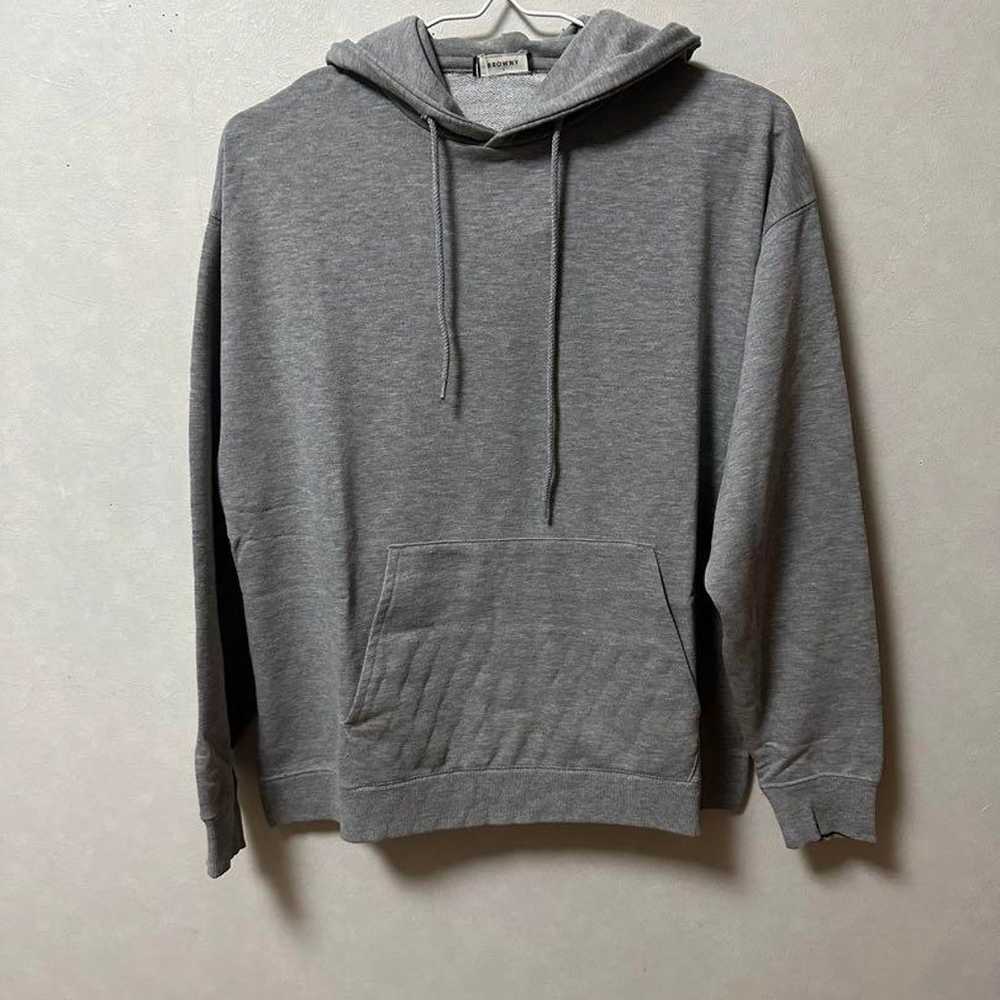 Pullover Sweatshirt Hoodie Gray Top Vintage Sweat… - image 1