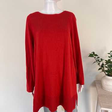 Lane Bryant women’s red long sleeve sweater size … - image 1