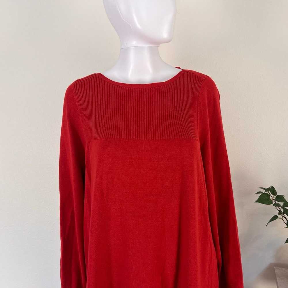 Lane Bryant women’s red long sleeve sweater size … - image 2