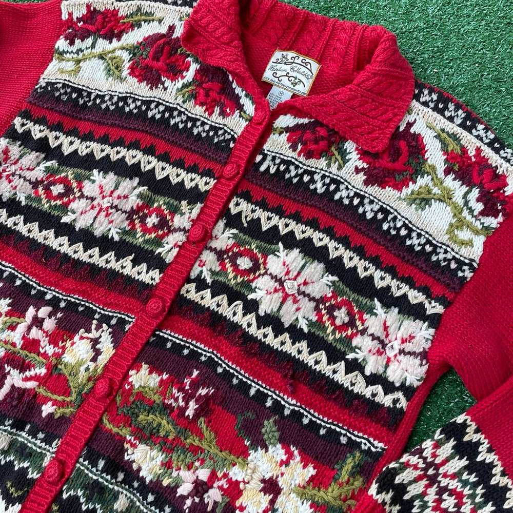 Vintage Multipattern sweater - image 4