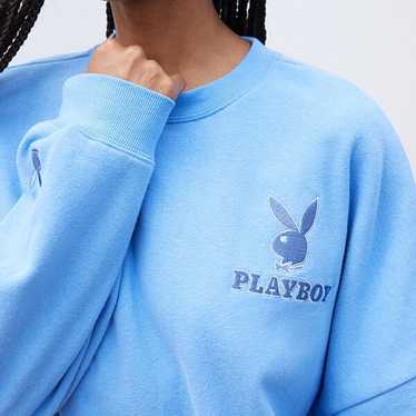 Playboy by Pacsun Blue Crewneck Sweatshirt