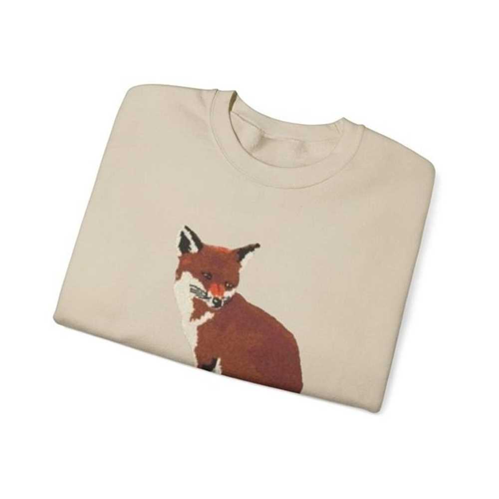 Unisex Vintage Fox Beige Crewneck Sweatshirt Anti… - image 6