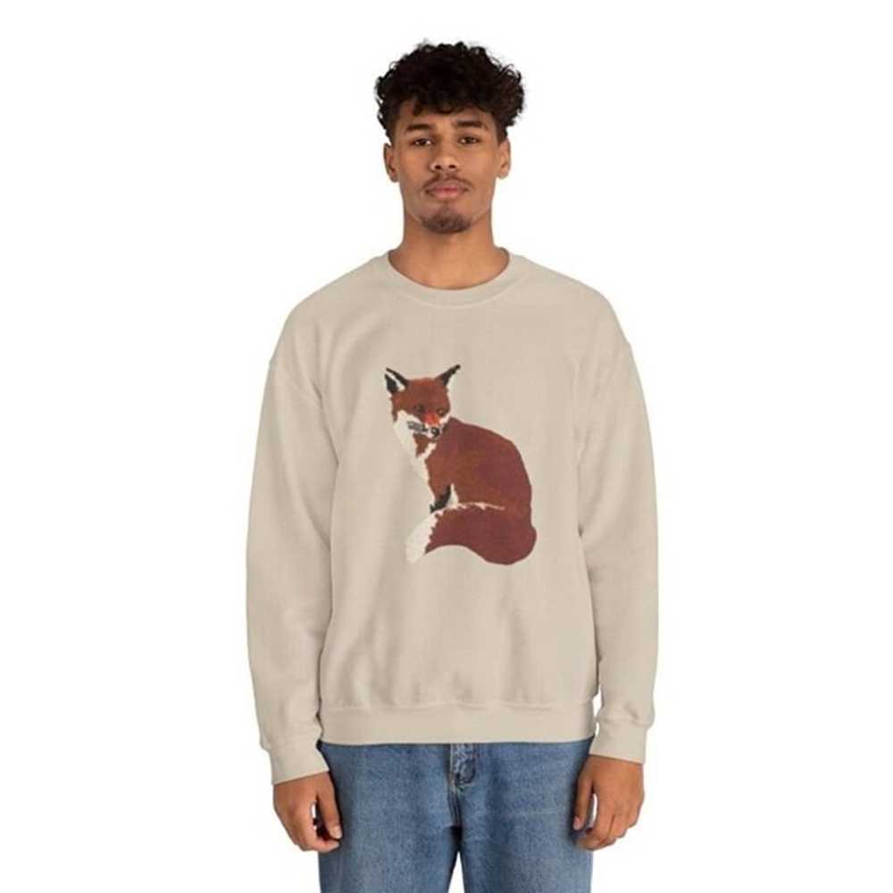 Unisex Vintage Fox Beige Crewneck Sweatshirt Anti… - image 7