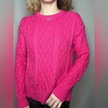 J Crew Pink Knit Crewneck Sweater