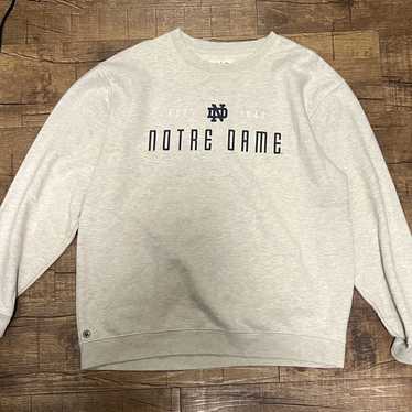 Vintage style grey gray notes dame sweatshirt - image 1