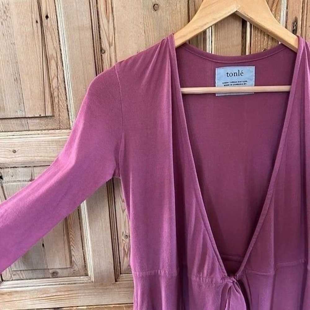 Tonle Small Dusty Pink Duster Cardigan Tie Front … - image 4