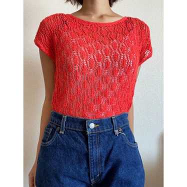 【Vintage Clothing】Orange Summer Knit