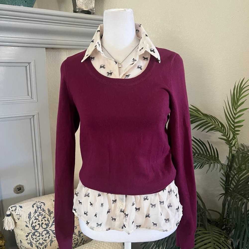 U.S Polo Assn. Adorable Horse Print Sweater Blous… - image 8