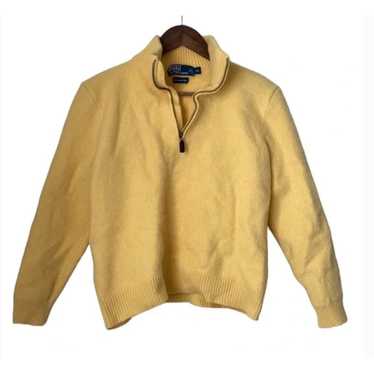 Vintage Ralph Lauren Yellow Lambs Wool Sweater Sz 