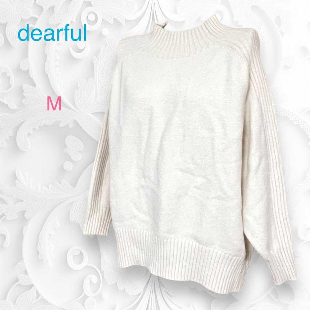 dearful High-neck Back Slit Knit Pullover M - image 1