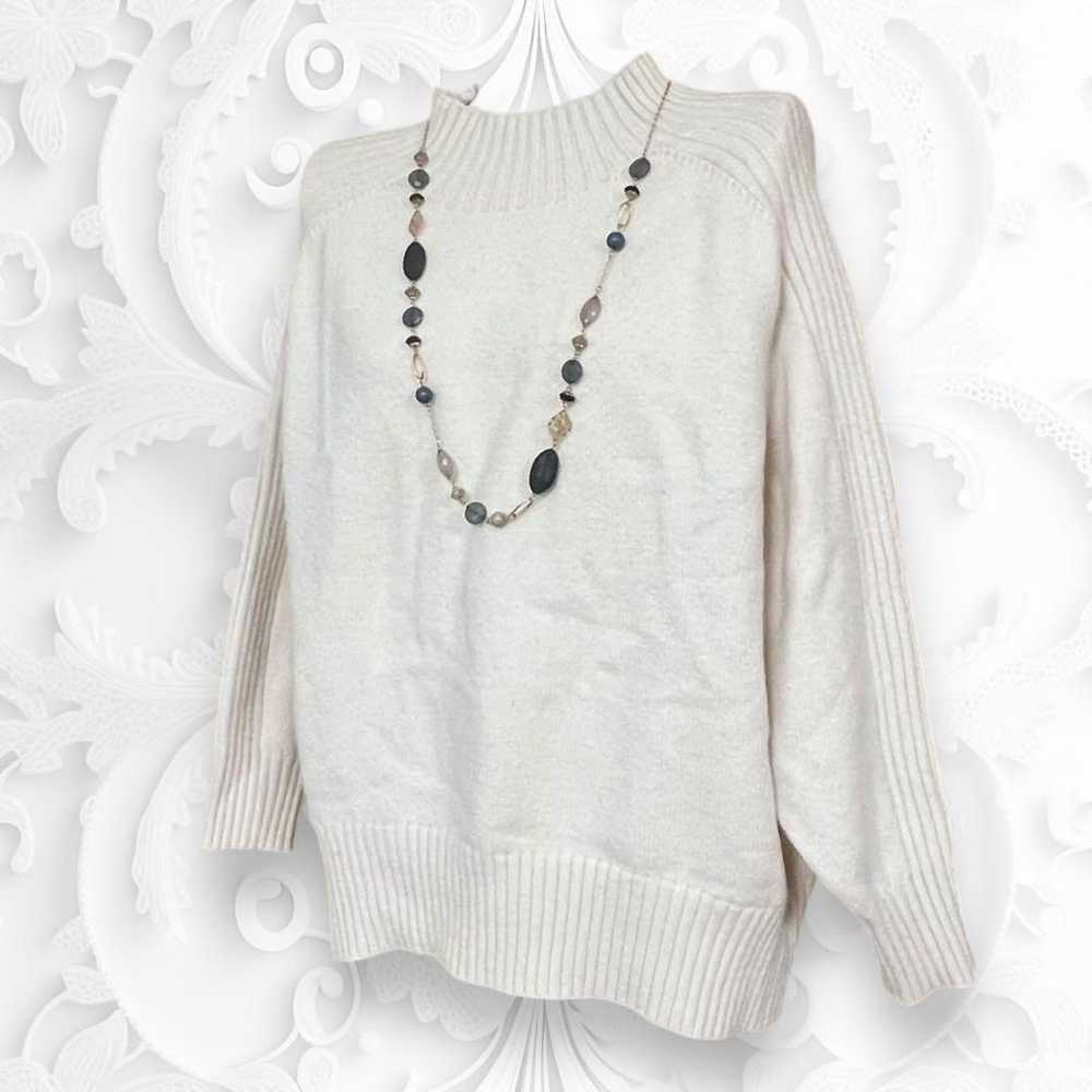 dearful High-neck Back Slit Knit Pullover M - image 2