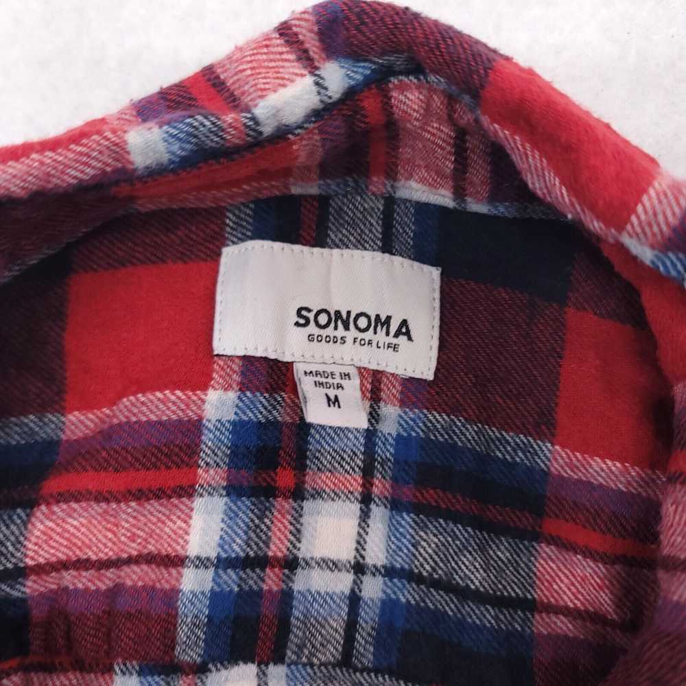 Sonoma Sonoma Madras Flannel Button Up Shirt Mens… - image 3