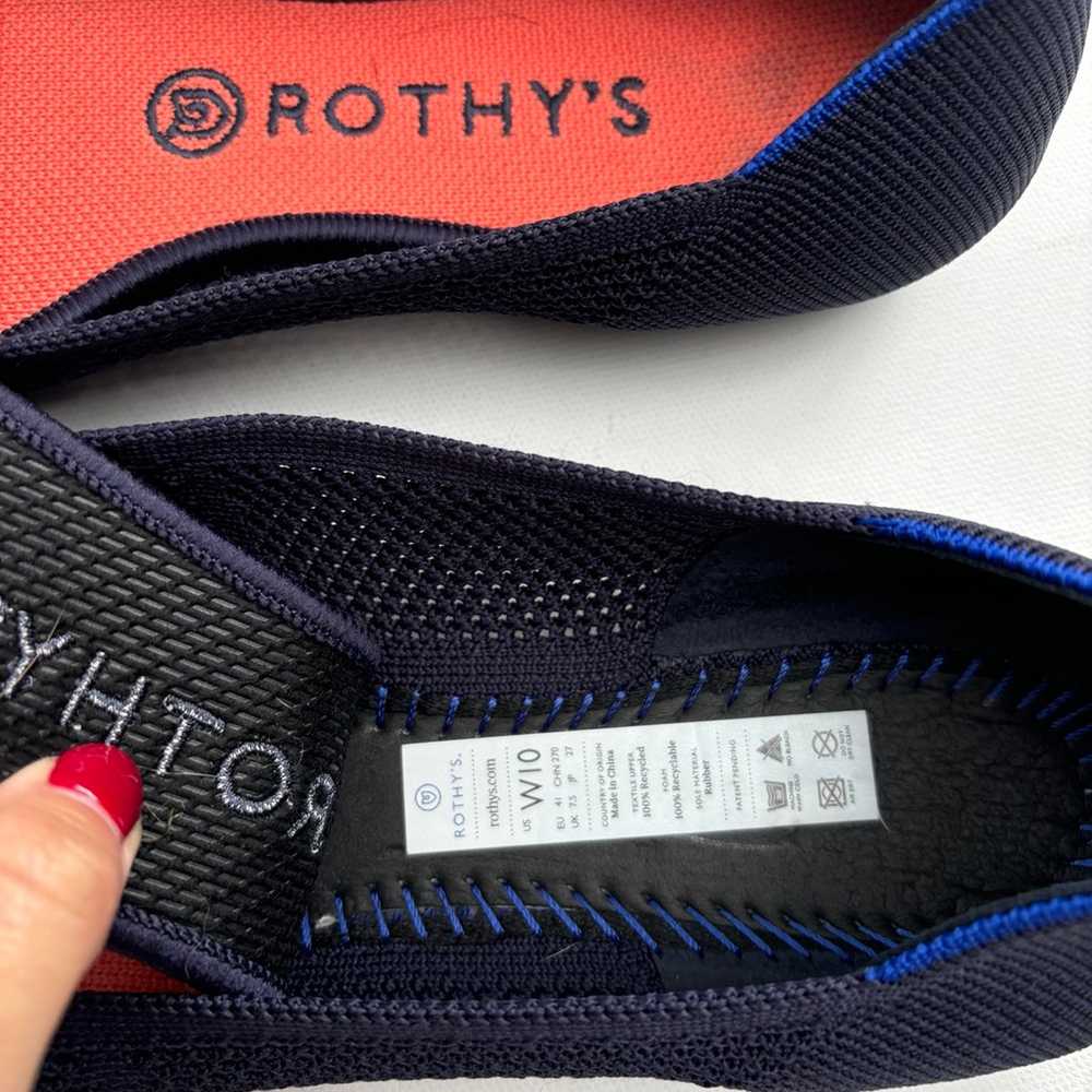 Rothy’s Shoes - Point Flat in Maritime Navy Latti… - image 3