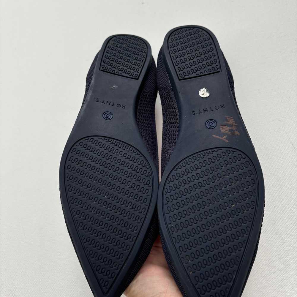 Rothy’s Shoes - Point Flat in Maritime Navy Latti… - image 4