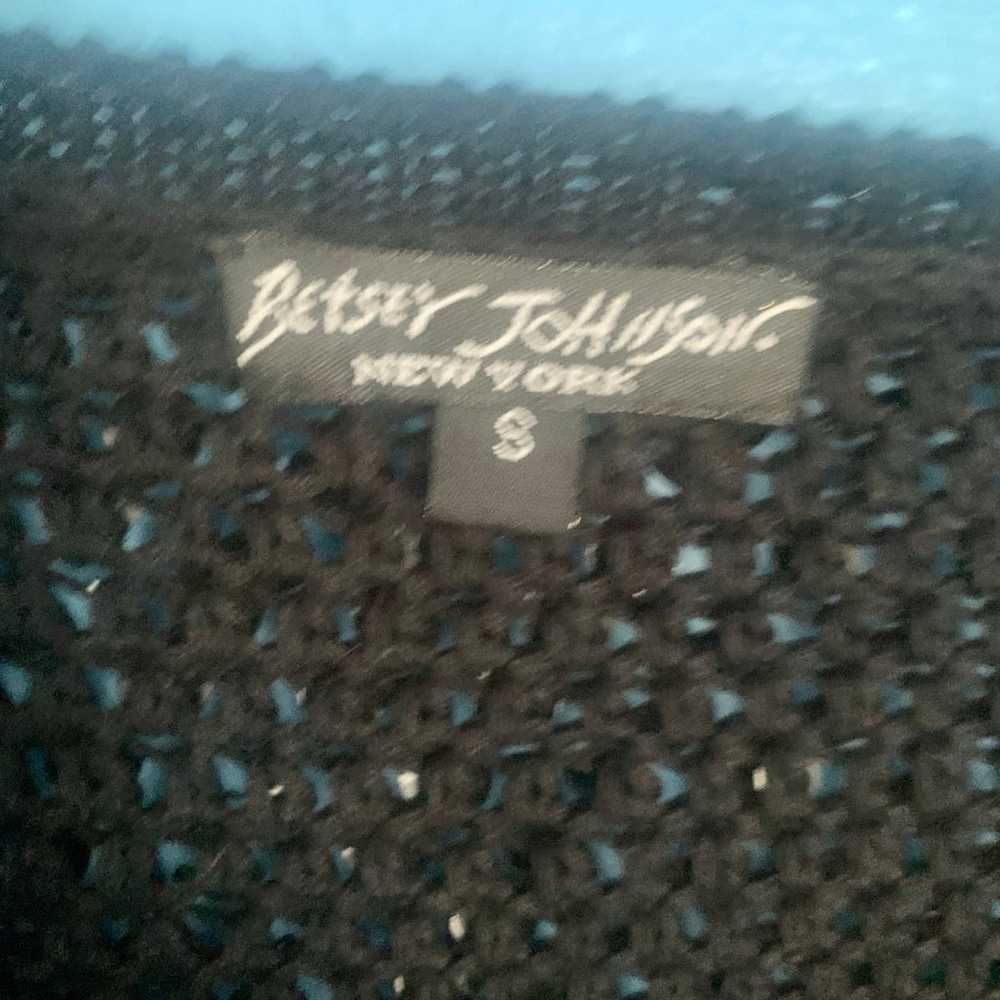 Betsey Johnson VTG Y2K Black Sequins Knit Cropped… - image 5