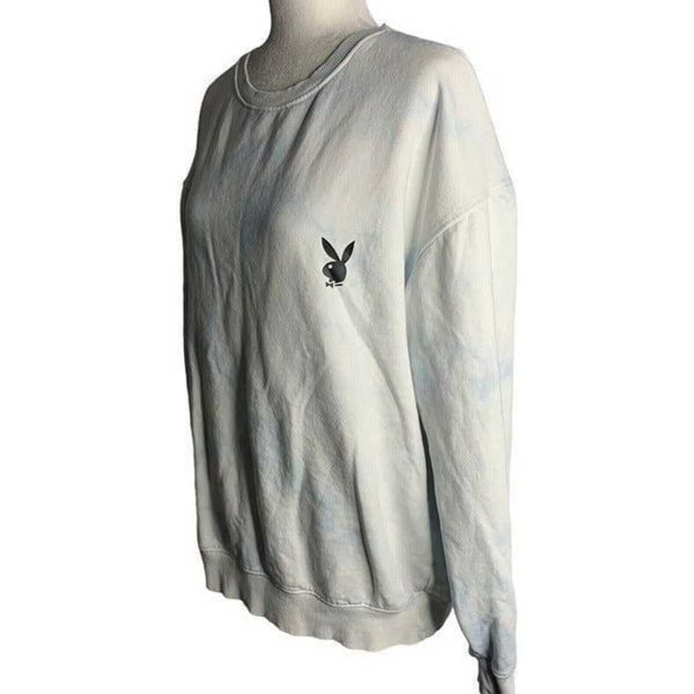 Playboy x Missguided Tie Dye Sweatshirt M White F… - image 3