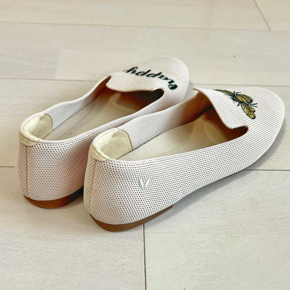 VIVAIA Round Toe Embroidered Loafers Bee - image 5