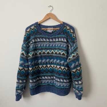 VINTAGE HAND KNIT SWEATER D.D. SLOANE - image 1