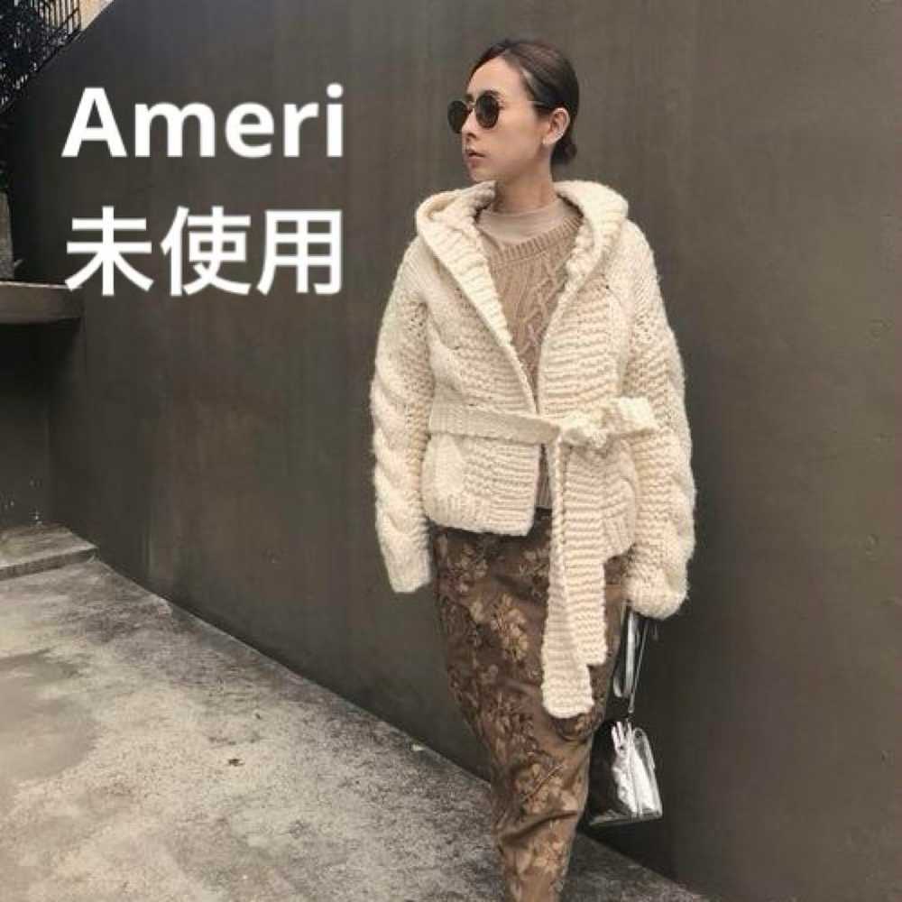 Ameri★HOODY KNIT SHORT GOWN★Cardigan★Difficult to… - image 1