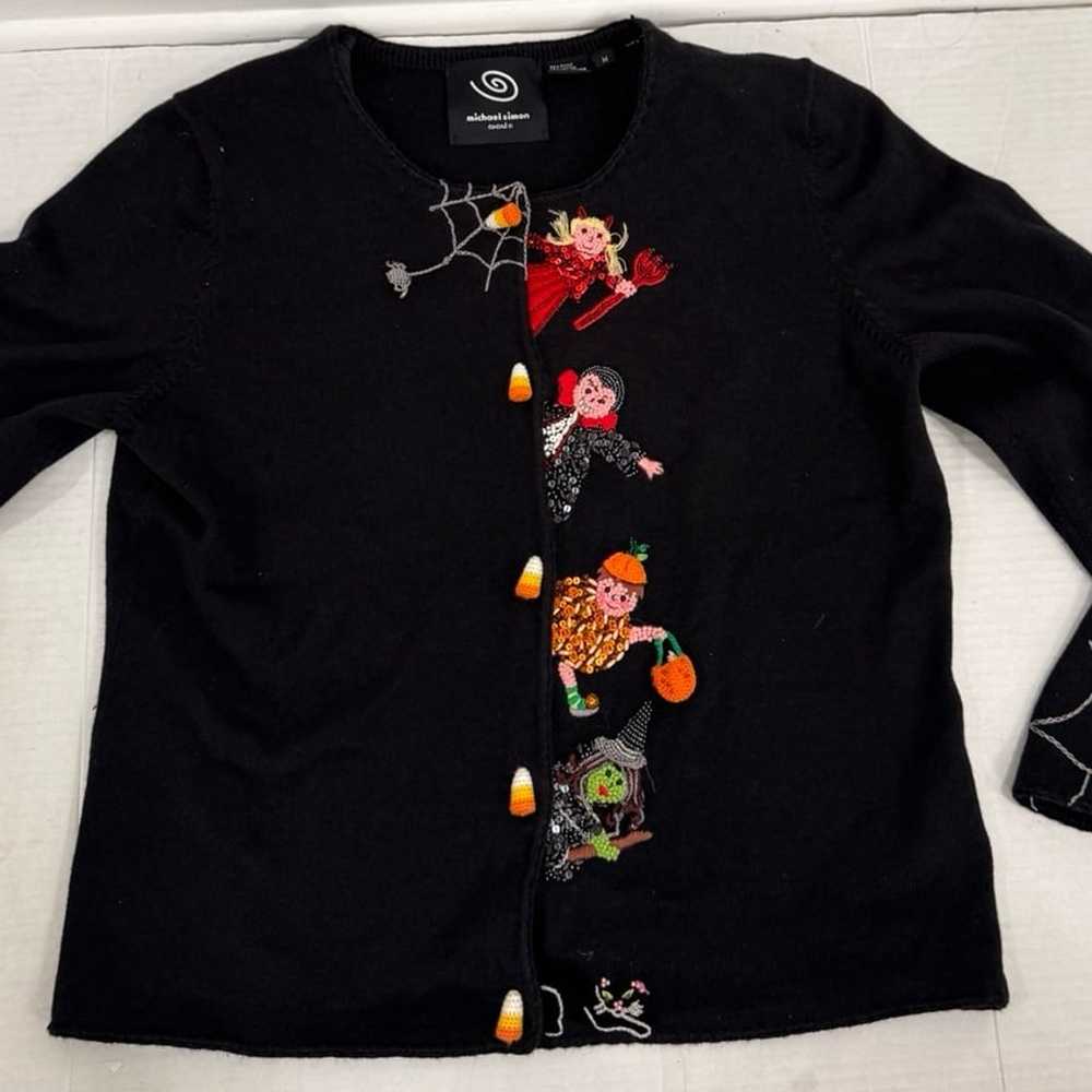 Vintage Michael Simon Halloween Sweater Trick Or … - image 1