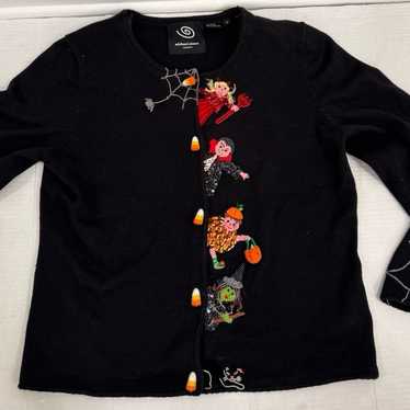 Vintage Michael Simon Halloween Sweater Trick Or … - image 1