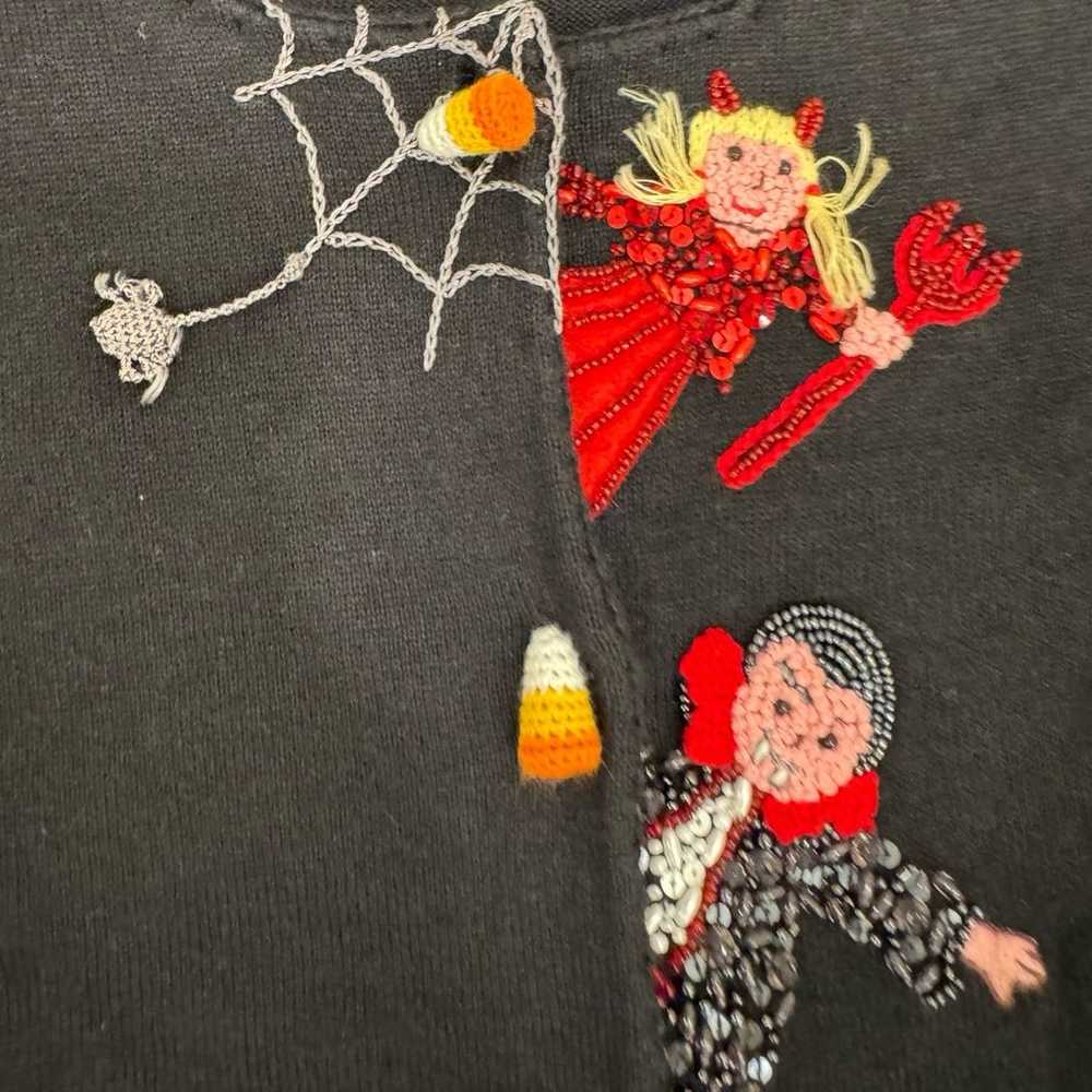 Vintage Michael Simon Halloween Sweater Trick Or … - image 4