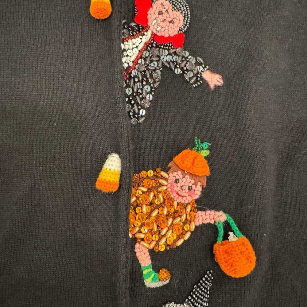 Vintage Michael Simon Halloween Sweater Trick Or … - image 5