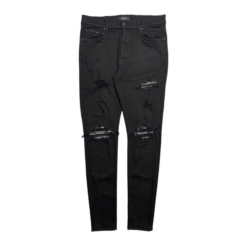 Amiri Amiri MX1 Bandana Patch Jeans Overdyed Black - image 1