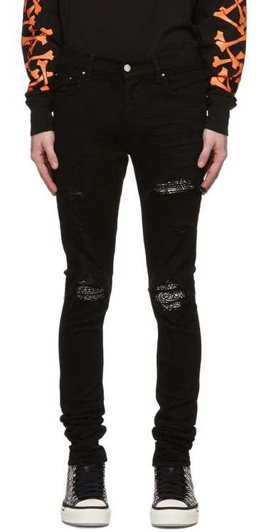 Amiri Amiri Black Bandana Patch Jeans