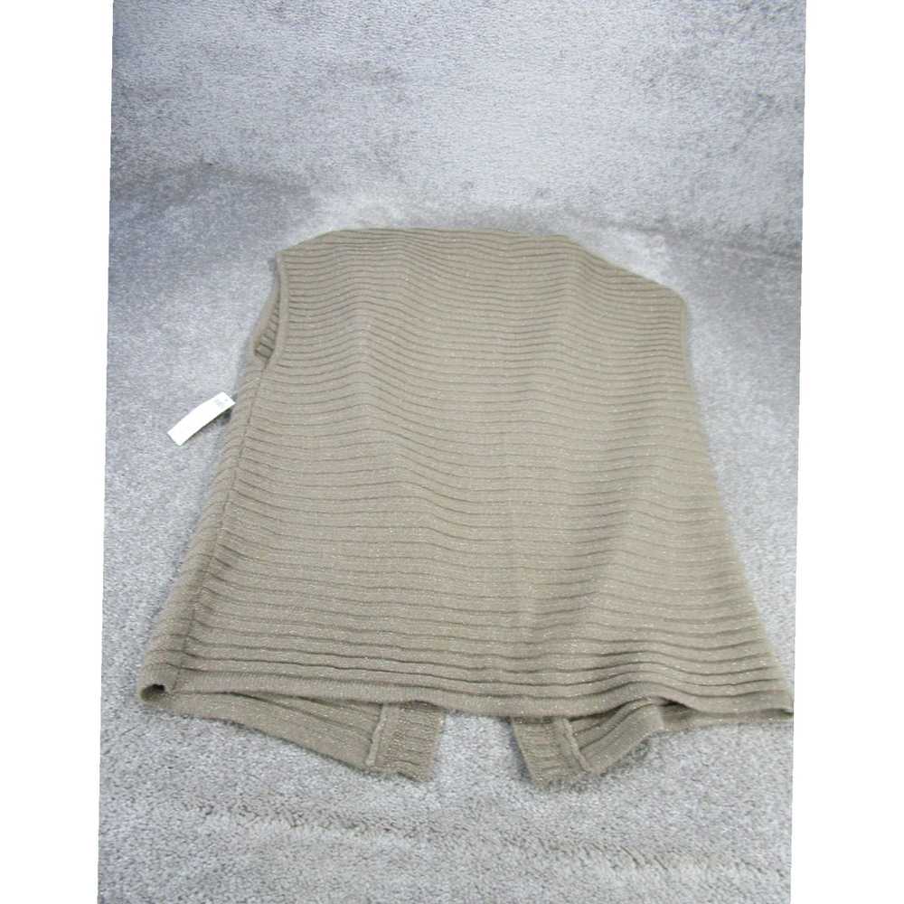 Vintage Chicos Beige Knit Open Front Sleeveless C… - image 3