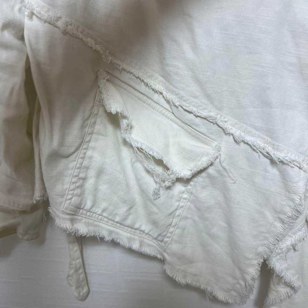 Free People Asymmetric Vintage White Jacket. - image 2