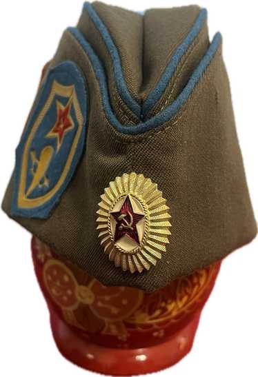 Vintage Soviet Union Pilotka Hat (Blue lining, VDV