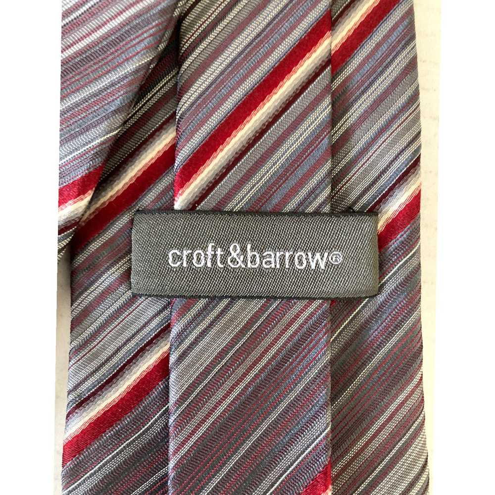 Croft & Barrow Stain Resistant Gray Red White Str… - image 4