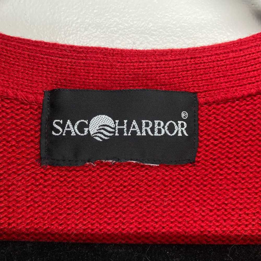 Sag Harbor Vintage Knit 90s Red Grandpacore Sweat… - image 3