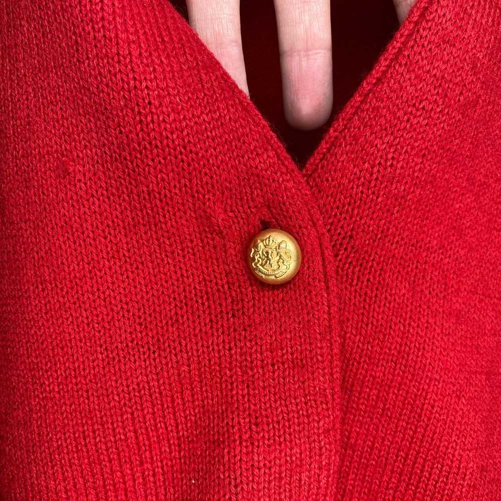 Sag Harbor Vintage Knit 90s Red Grandpacore Sweat… - image 4