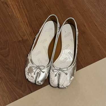 Margiela crack processed tabi ballet shoes flat sh