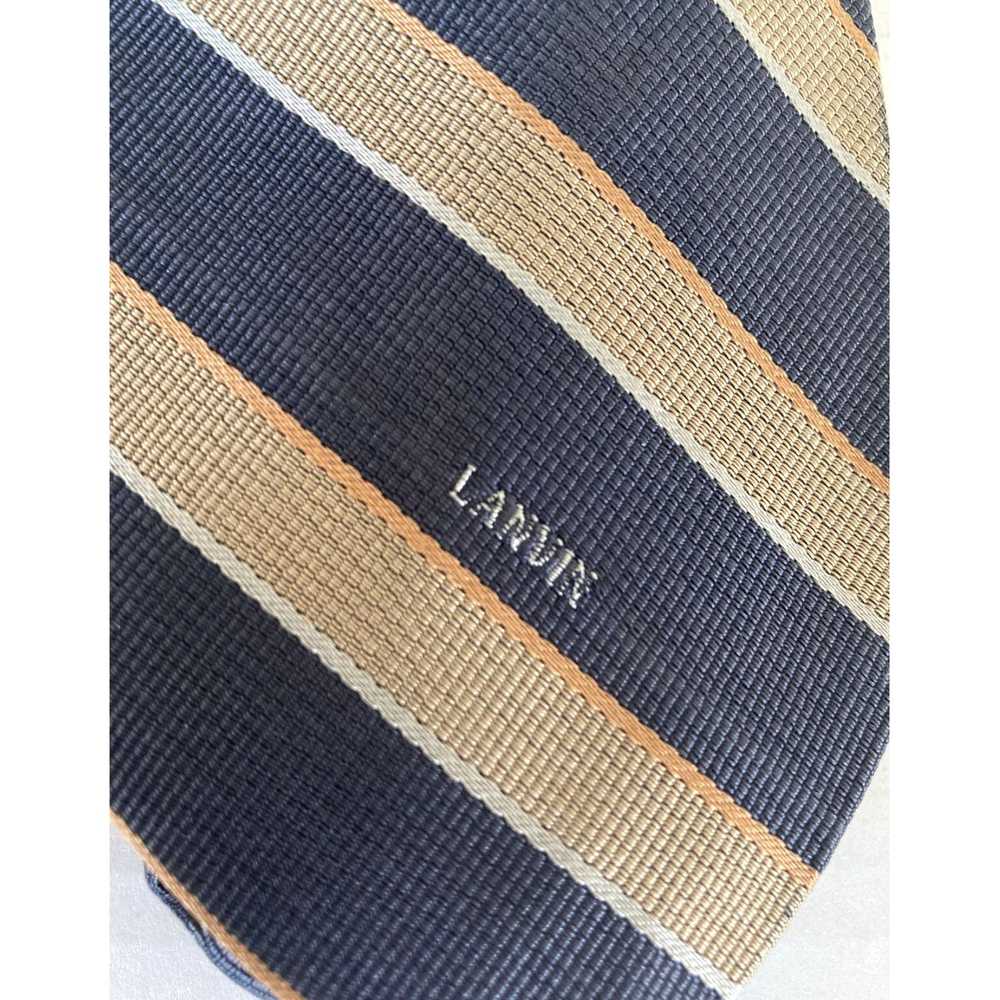 Lanvin Timeless Blue and Beige Stripe Luxury Silk… - image 3