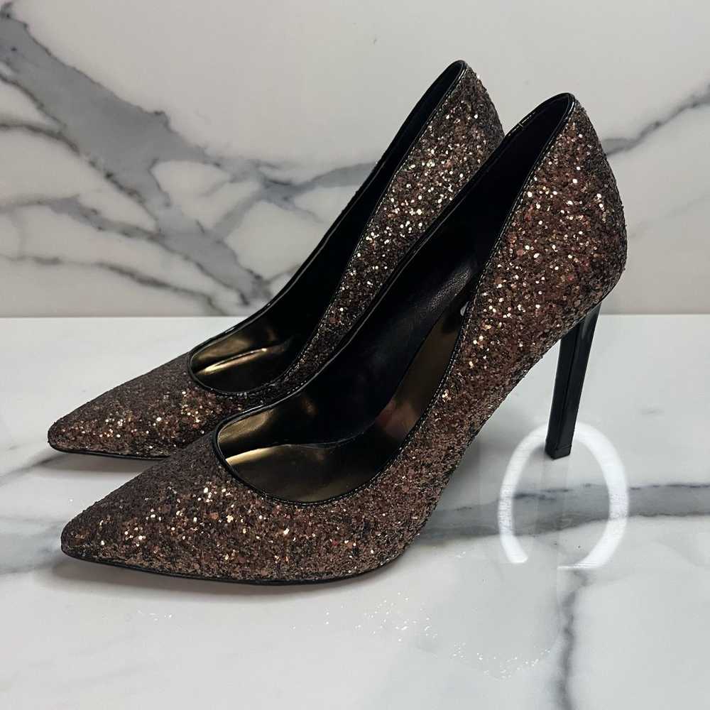 Nine West | Women's Holiday Gold Glitter Pointed … - image 3