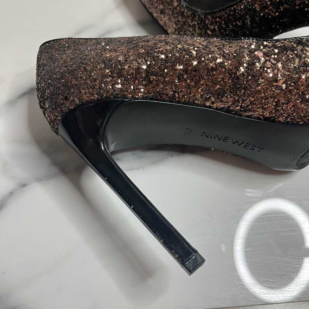 Nine West | Women's Holiday Gold Glitter Pointed … - image 5