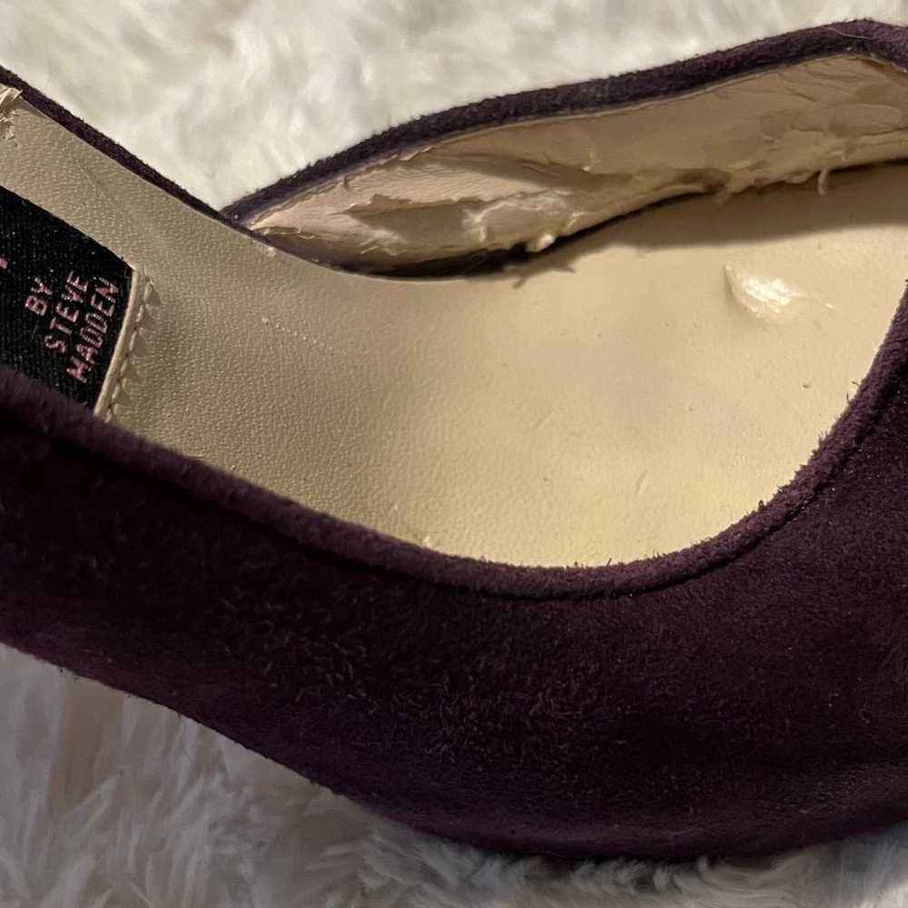 Steve Madden Purple Leather Lollyy 4” Heels size 6 - image 10