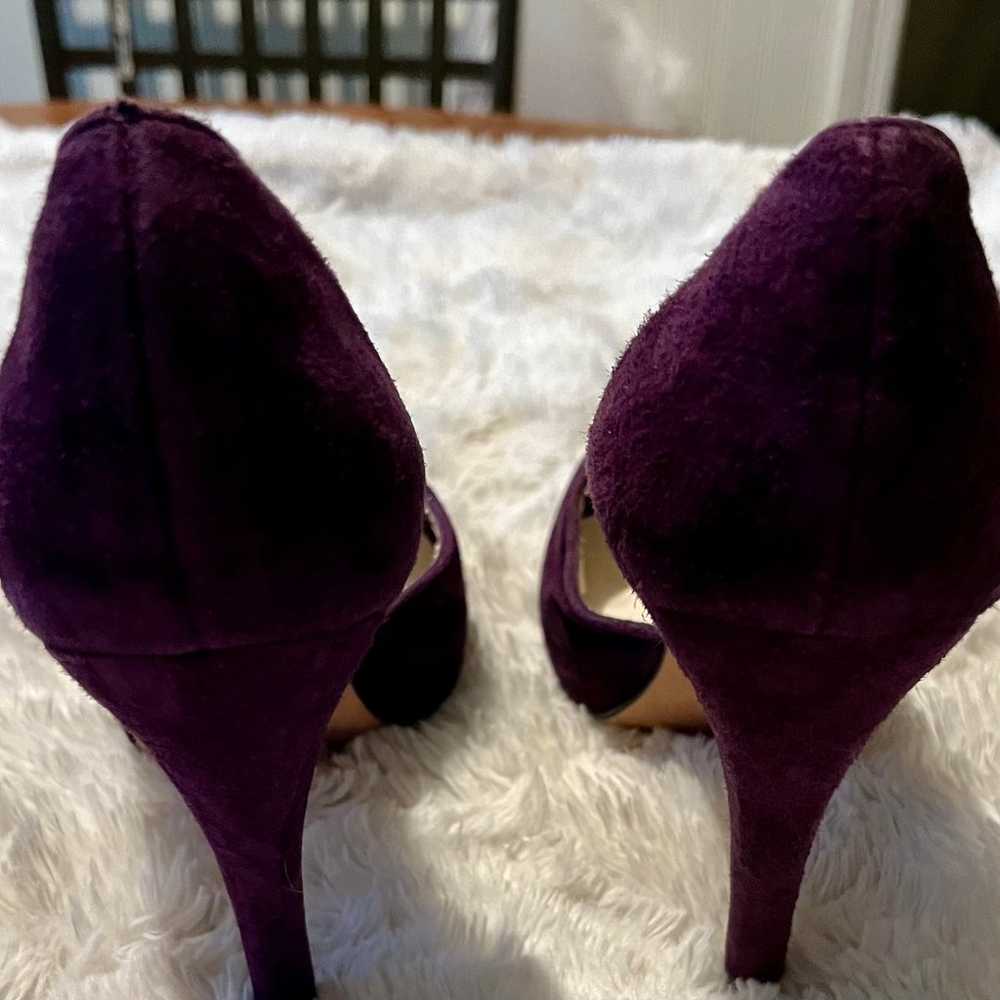 Steve Madden Purple Leather Lollyy 4” Heels size 6 - image 2