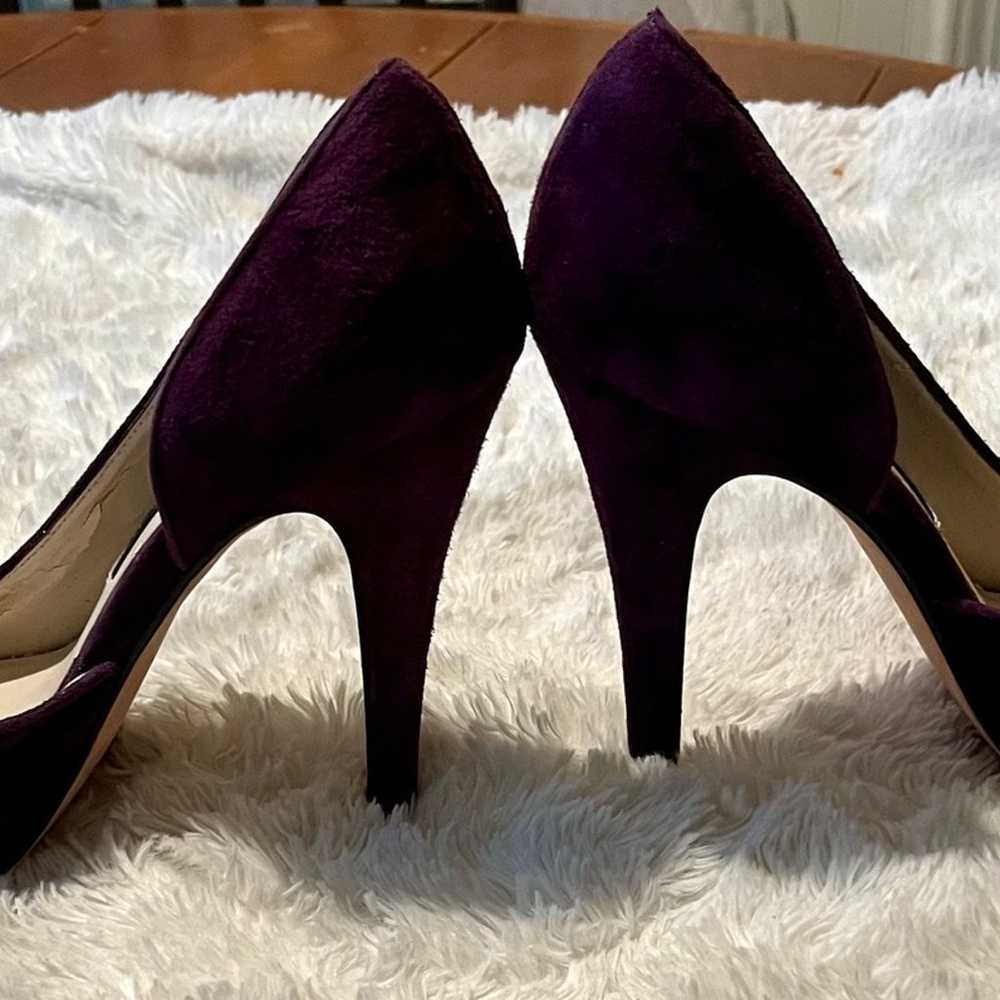 Steve Madden Purple Leather Lollyy 4” Heels size 6 - image 3