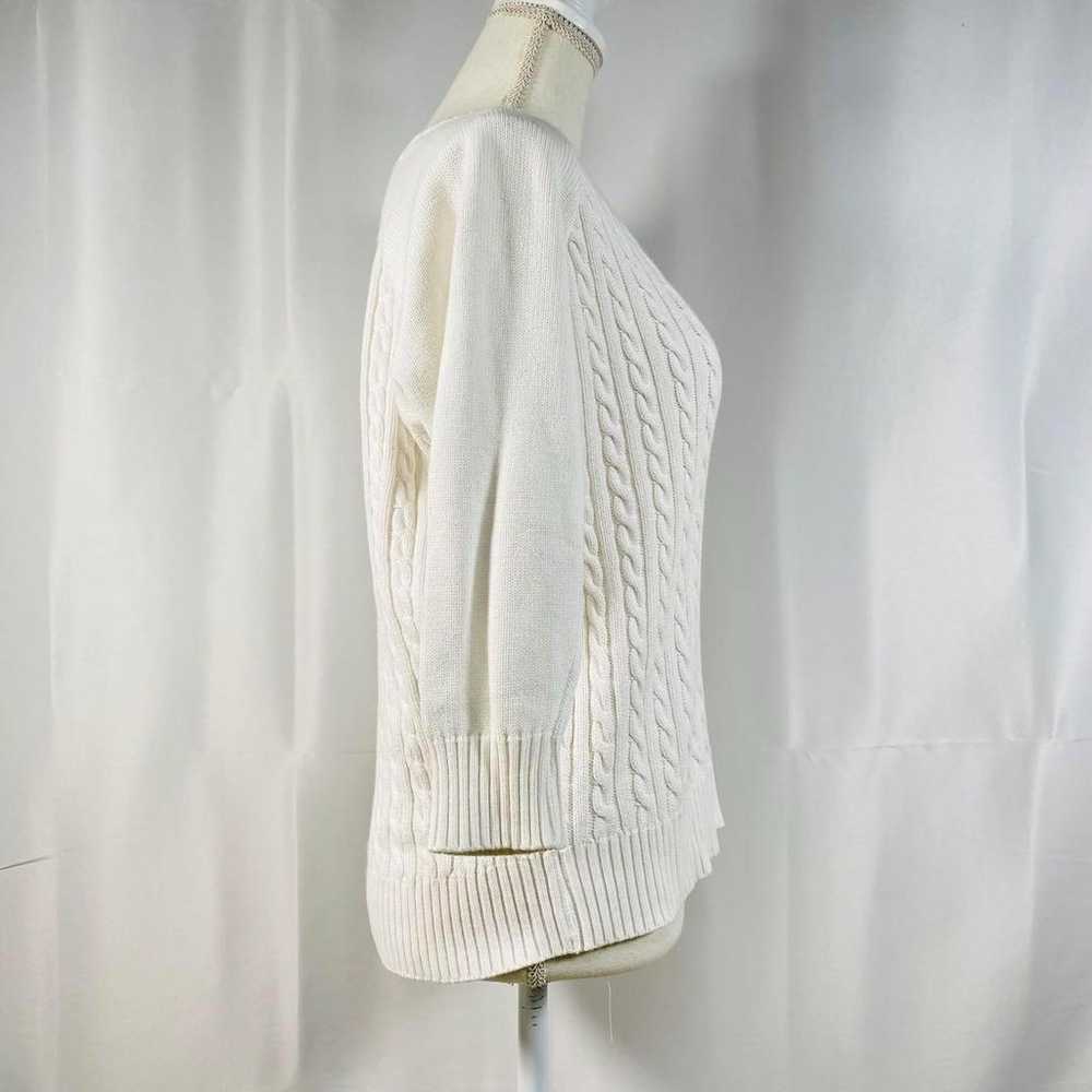 【Old】Nano Universe Cotton Cable Knit Back Zip Mad… - image 3