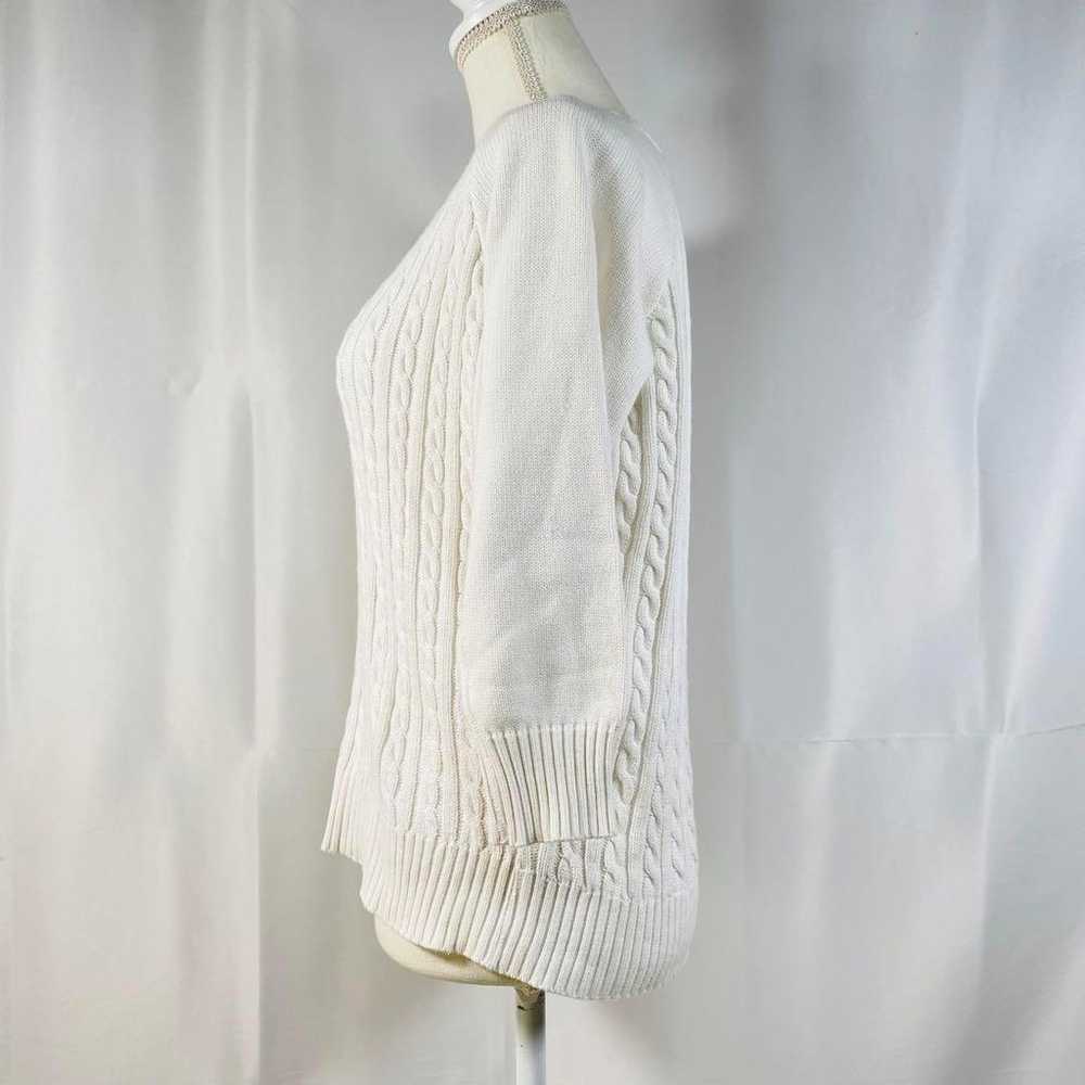 【Old】Nano Universe Cotton Cable Knit Back Zip Mad… - image 4