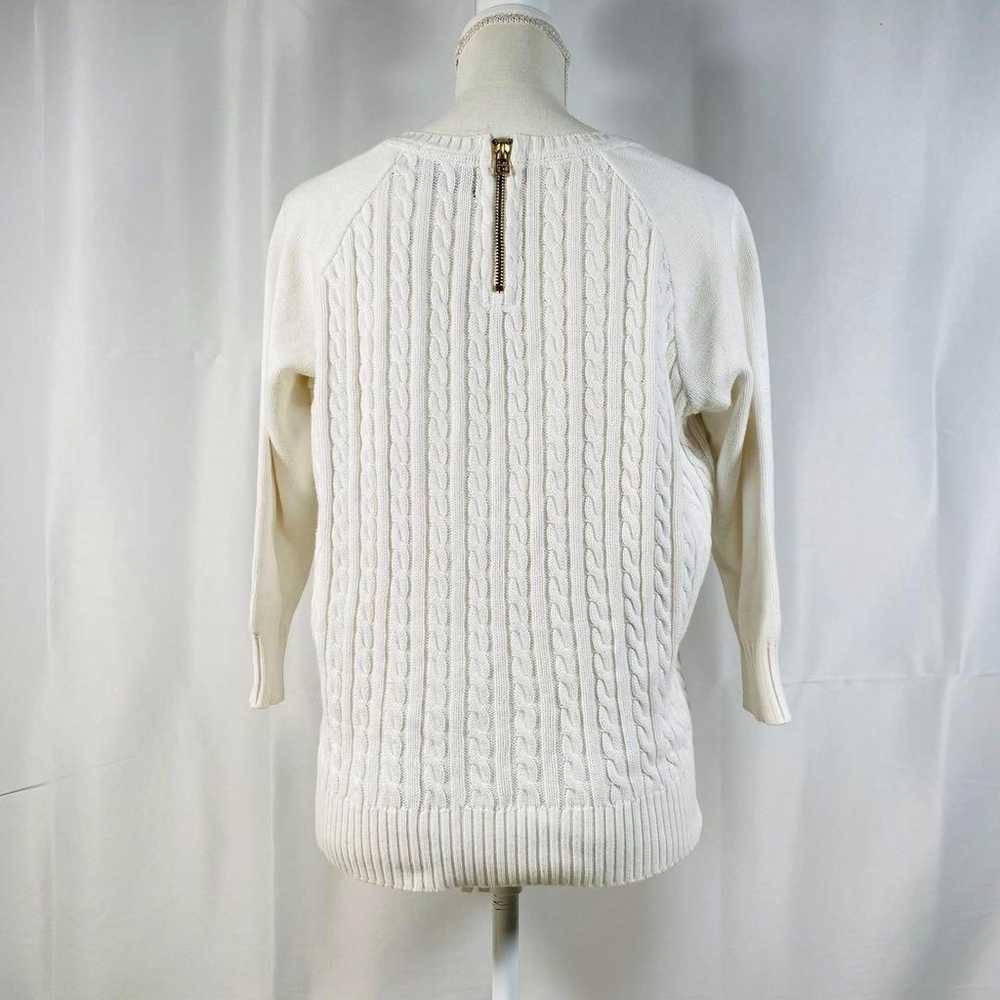 【Old】Nano Universe Cotton Cable Knit Back Zip Mad… - image 5