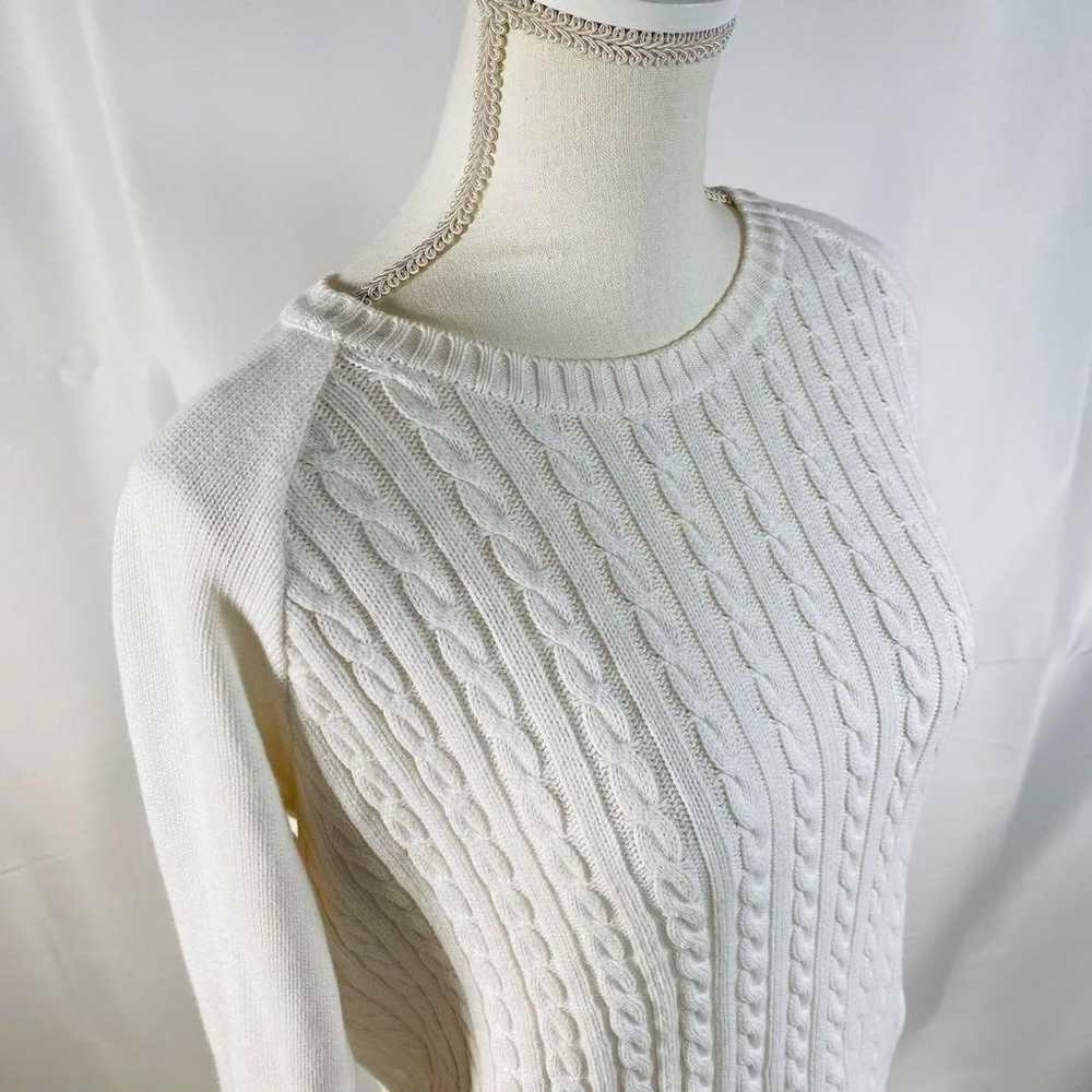 【Old】Nano Universe Cotton Cable Knit Back Zip Mad… - image 6